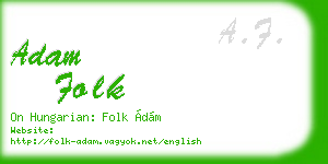 adam folk business card